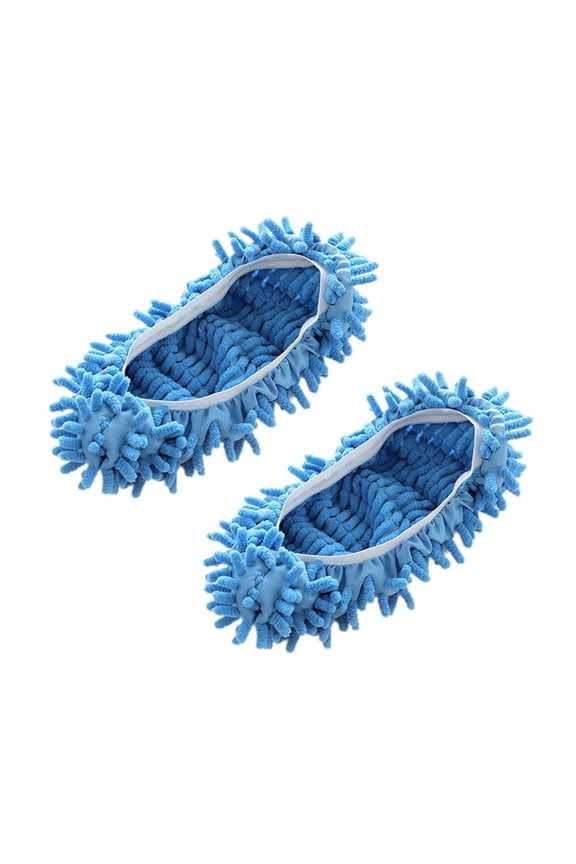 Microfiber Mop Slippers for Cleaning Floors - Washable, Reusable Foot Socks for Dust & Pet Hair Removal