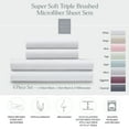 thumbnail image 1 of Microfiber Peachy Soft 4-Piece Sheet Set, 1 of 4