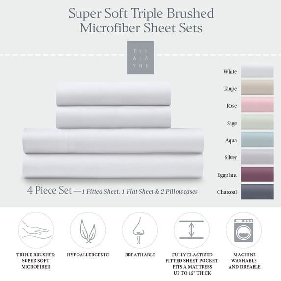 Microfiber Peachy Soft 4-Piece Sheet Set