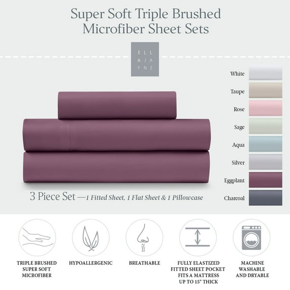 Microfiber Peachy Soft 4-Piece Sheet Set
