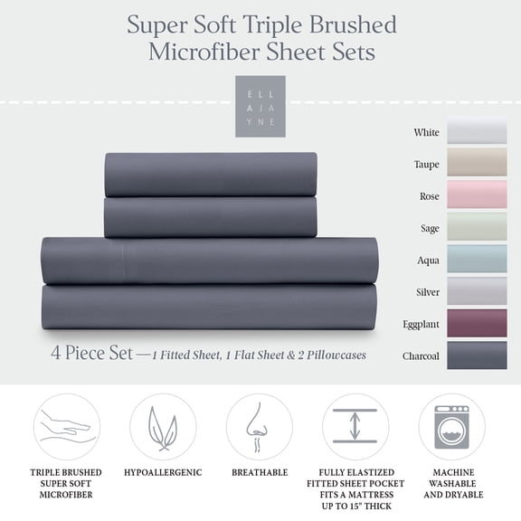 Microfiber Peachy Soft 4-Piece Sheet Set