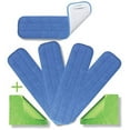 thumbnail image 1 of Microfiber Pros Reusable 18" Mop Pad Replacement Heads for Wet or Dry Floor Cleaning and Scrubbing – Heavy Duty Commercial Grade Fabric Weight of 13.2 oz/sq. yd. – 5 Pack with Two Bonus Cloths, 1 of 8