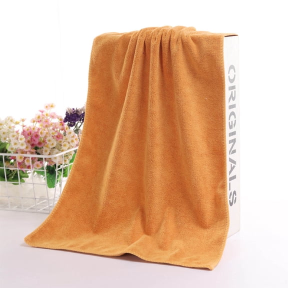 Microfiber Quick-Dry Bath Towel - Super Absorbent, Soft & Lightweight for Travel, Camping, Yoga & Home Use - Washable & Reusable, Fast Drying Fiber Towel Gold