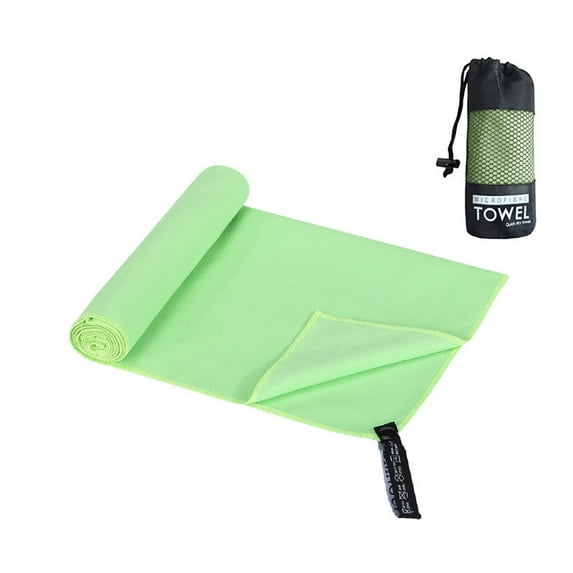 Microfiber Quick Dry Towel Portable Compact Lightweight for Travel Camping Beach Gym Swim Yoga Ultra Absorbent(Green)