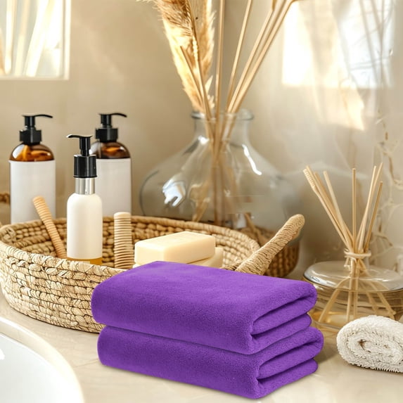 Microfiber Quick Dry Travel Towel - Soft, Thin, Compact, Highly Absorbent, Lightweight Camping Towel for Beach, Gym, Bath, Shower, Swimming, Pool, Dorm, RV - 2pcs