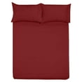 thumbnail image 1 of Microfiber RV Sheet Sets, 48x75 3/4 Full Bunk, Burgundy Solid, Bed Sheets for Campers, RV's & Travel Trailers Easy Fit Mattress up to 10 Inch Deep Pockets - Fitted RV Sheets, 1 of 4