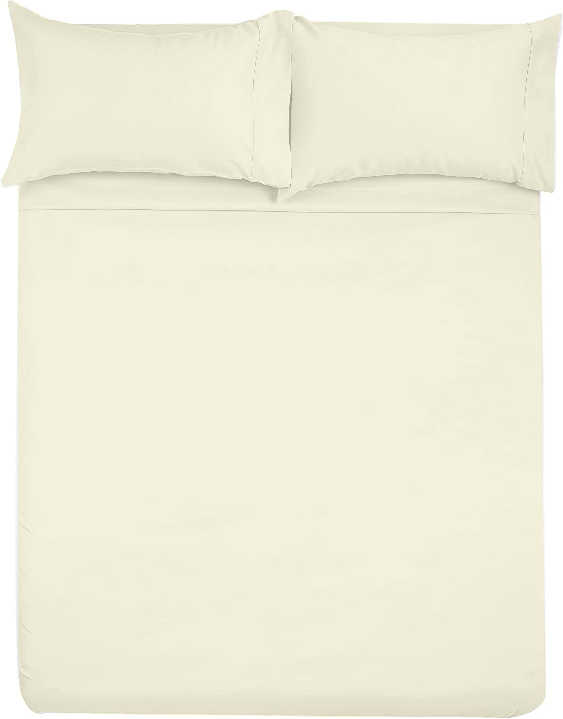 Microfiber RV Sheet Sets, 72x75 Short King, Ivory Solid, RV Bed Sheets