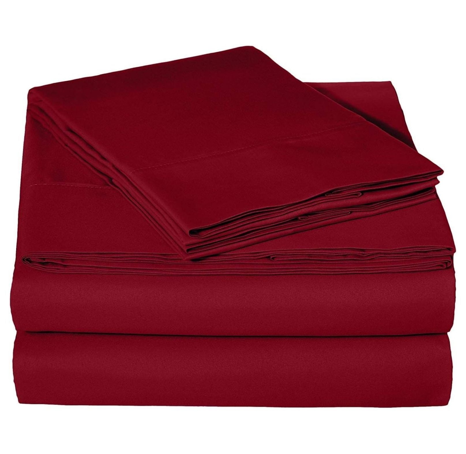 Microfiber RV Sheet Sets, 72x80 Camper King, Burgundy Solid, Bed Sheets