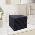 thumbnail image 1 of Microfiber Rag Absorbent Cleaning Cloth Kitchen Dish Cloth Quick Dry No Streak Dish Rags Glass Cloths 12inchx12inch 3 Pack (Black), 1 of 3