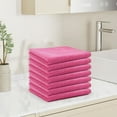 thumbnail image 1 of Microfiber Rag Absorbent Cleaning Cloth Kitchen Dish Cloth Quick Dry No Streak Dish Rags Glass Cloths 12inchx12inch 3 Pack (Hot Pink), 1 of 3