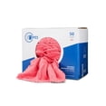thumbnail image 1 of Microfiber Rags In A Box (50 count) - Mwipes - 10" x 12" Reusable Wipes for Cleaning - Edgeless Terry Towels, Shop Rags, Wash, Dust, Disposable, House, Small Cleaning Cloths (Red), 1 of 7