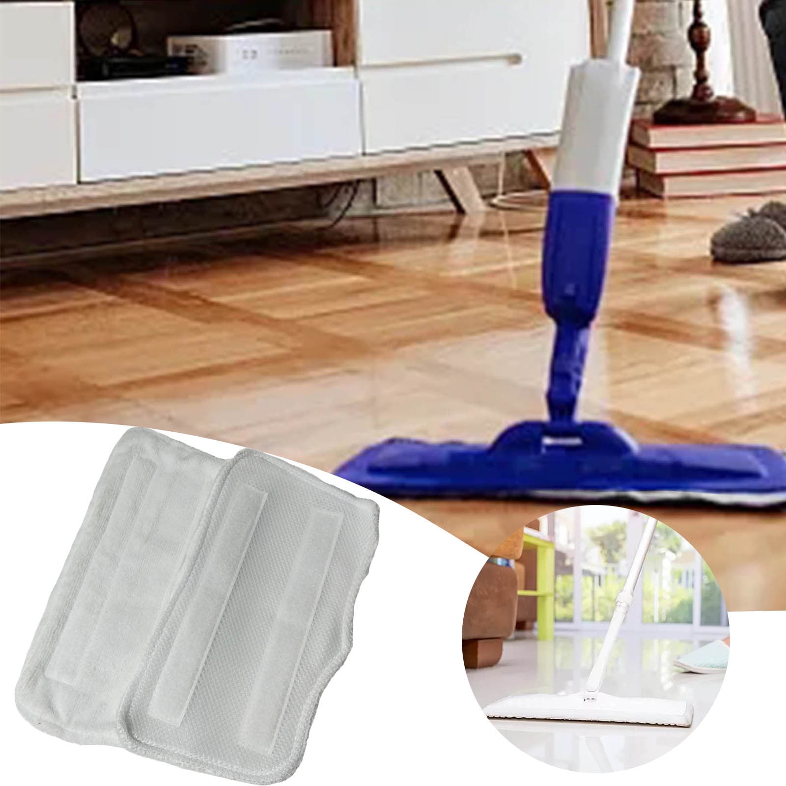 Microfiber Replacement Cleaning Pads for Steam Mops 2-Pack High Performance Washable Mop Cloth