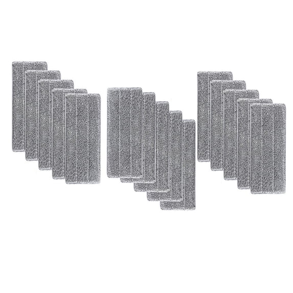 Microfiber Replacement Mop Cloths for Spray Mops, Washable Reusable Floor Surface Polishing Pads, Universal Fit Soft Fabric Refills for Household Hardware, 15 Pieces 35x12 Centimeters, By UKHCCC