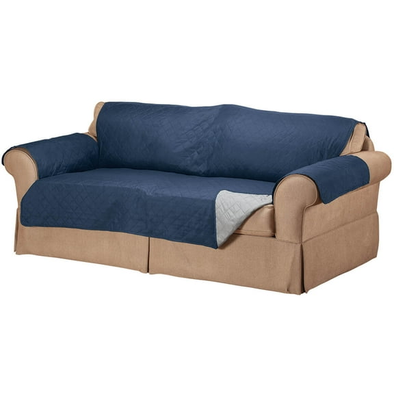 Microfiber Reversible XL Sofa Cover by OakRidgeTM, Blue/Grey