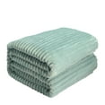 thumbnail image 1 of Microfiber Ribbed Fleece Blanket Lightweight Soft Plush Comforter for Bed Sofa Couch Home Use All Throw Blanket, 1 of 5