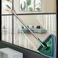 thumbnail image 1 of Microfiber Rotating Mop for Floor Glass Wall Ceiling Cleaning | Stainless Steel Handle | Space-Saving | Durable Rustproof | Green | Multiple Sizes | 1 Pc | Easy Storage, 1 of 6