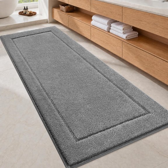 Microfiber Runner Rug 30" x 72", Bathroom Rug for Kitchen, Hallway