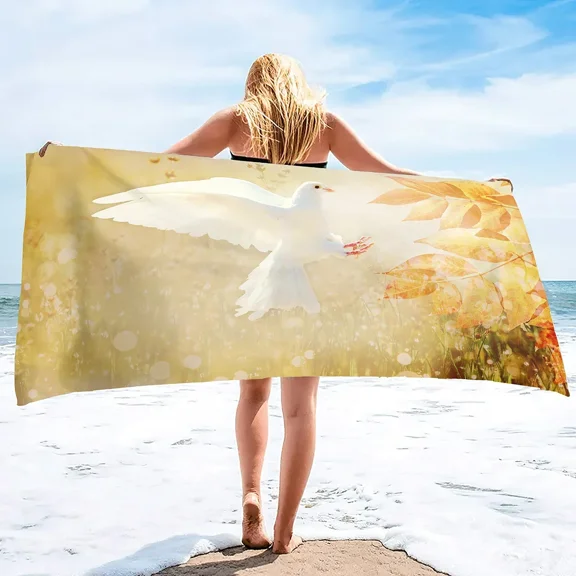 Microfiber Sand Free Beach Towel Super Absorbent Lightweight ThinTowel Blanket Oversized Beach Blanket Towel Bath Camping Yoga (2)