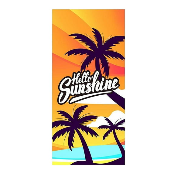 Microfiber Sand Free Beach Towel Thin Quick Dry Super Absorbent Large Lightweight Towels for Travel Sports Pool Swimming Bath Yoga Girls Women Adults Boho Palm Tree ,59×27.5in