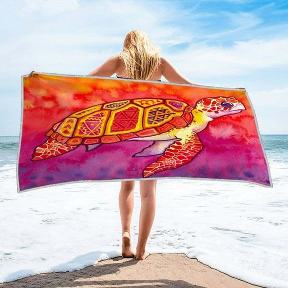 Microfiber Sandproof Bath Towel Quick Dry Beach Towel Multi-Purpose Travel Swimming Pool Mat Outdoor Activity Blanket 30x60 Inch