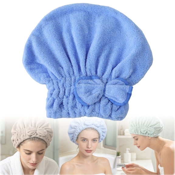 Microfiber Shower Cap, Reusable Elastic Soft Bath Hair Cover, Stretch Hair Protection Bonnet, Quick Dry Hair Shower Hat for Home Shower, Spa Bathing, Hair Treatment, Daily Hair Care Use