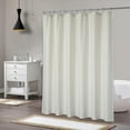thumbnail image 1 of Microfiber Shower Curtain Set Embossed Pattern Shower Curtain or Liner Modern Farmhouse Bathroom Shower Curtain, 72"x72", Cream, 1 of 6