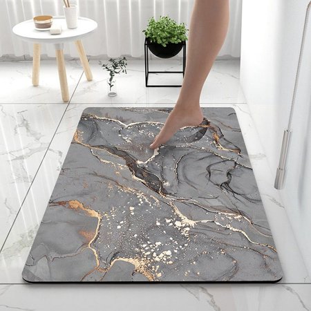 Microfiber Soft Bath Mat, Non-slip Bathroom Mat,Super Absorbent Floor Mat, Quick-Drying Bath Mat Diatom Mud Shower Mat Durable Floor Mats A1