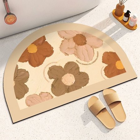 Microfiber Soft Bath Mat, Non-slip Bathroom Mat,Super Absorbent Floor Mat, Quick-Drying Bath Mat Diatom Mud Shower Mat Durable Floor Mats A5