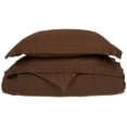 thumbnail image 1 of Microfiber Solid Duvet Cover Set, Wrinkle Resistant, Full/Queen, Mocha by Blue Nile Mills, 1 of 2