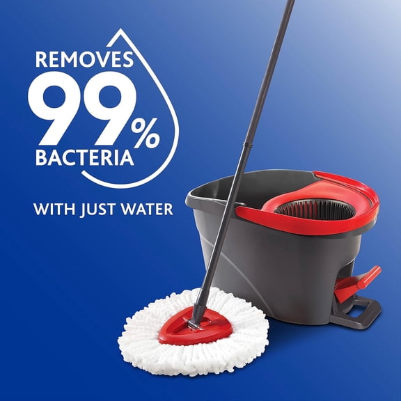 Microfiber Spin Mop & Bucket Floor Cleaning System + 2 Extra Refills