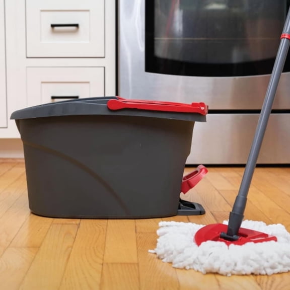 Microfiber Spin Mop & Bucket Floor Cleaning System with 4 Extra Refills