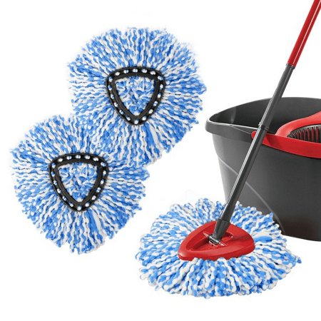 Microfiber Spin Mop Refills For O-Cedar EasyWring RinseClean Rotating Mop Head Replacement, 2packs