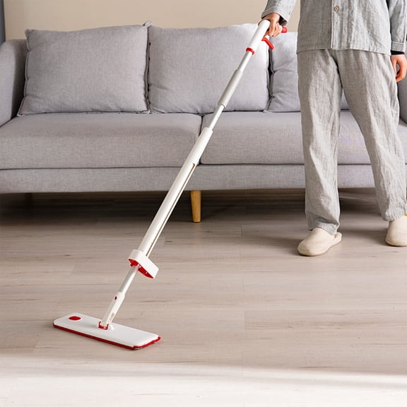Microfiber Spray Mop with 220ml Water Tank & 2 Washable Pads, 360° Rotating Head Wet Dry Floor Cleaner, Lightweight Extended Handle Mop for Home Kitchen Hardwood Tile
