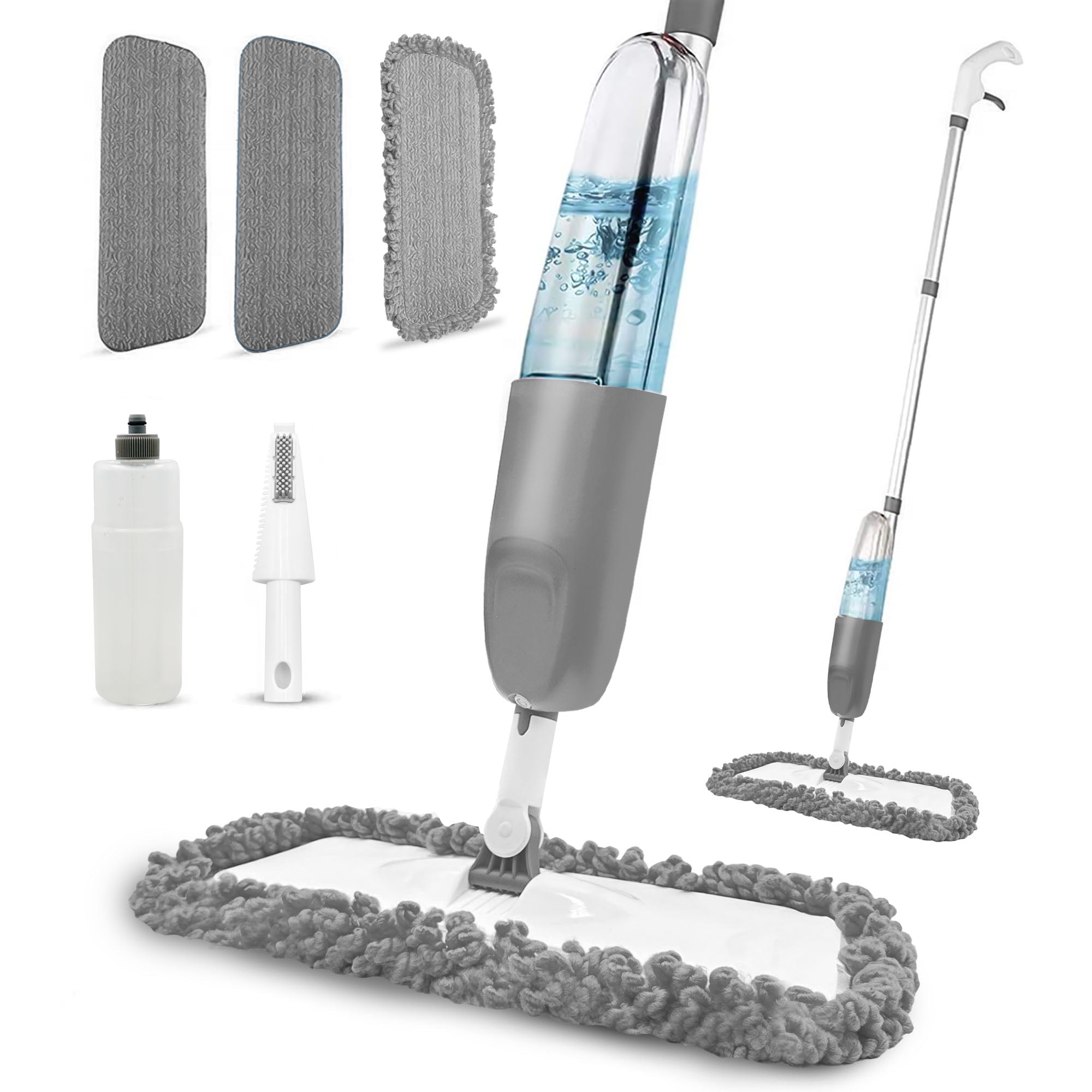 Microfiber Spray Mop for Floor Cleaning, Dry Wet Wood Floor Mop with 3