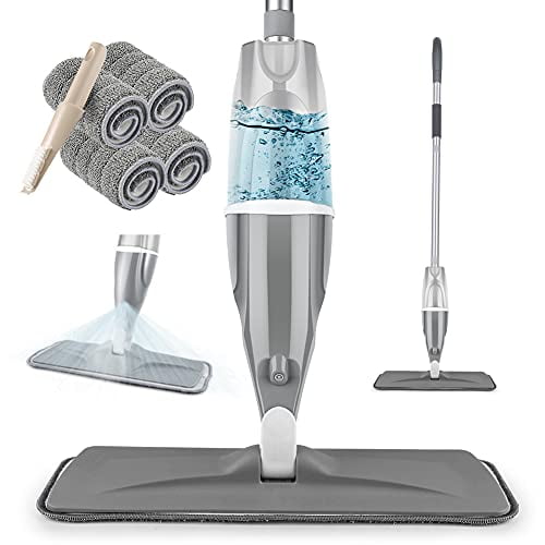 Microfiber Spray Mop for Floor Cleaning,Floor Hardwood Mop Dry Wet Mop with Refillable Bottle and Washable Mop Heads,Dust Cleaning Mop Kitchen Mop for Hardwood Laminate Tile Floors