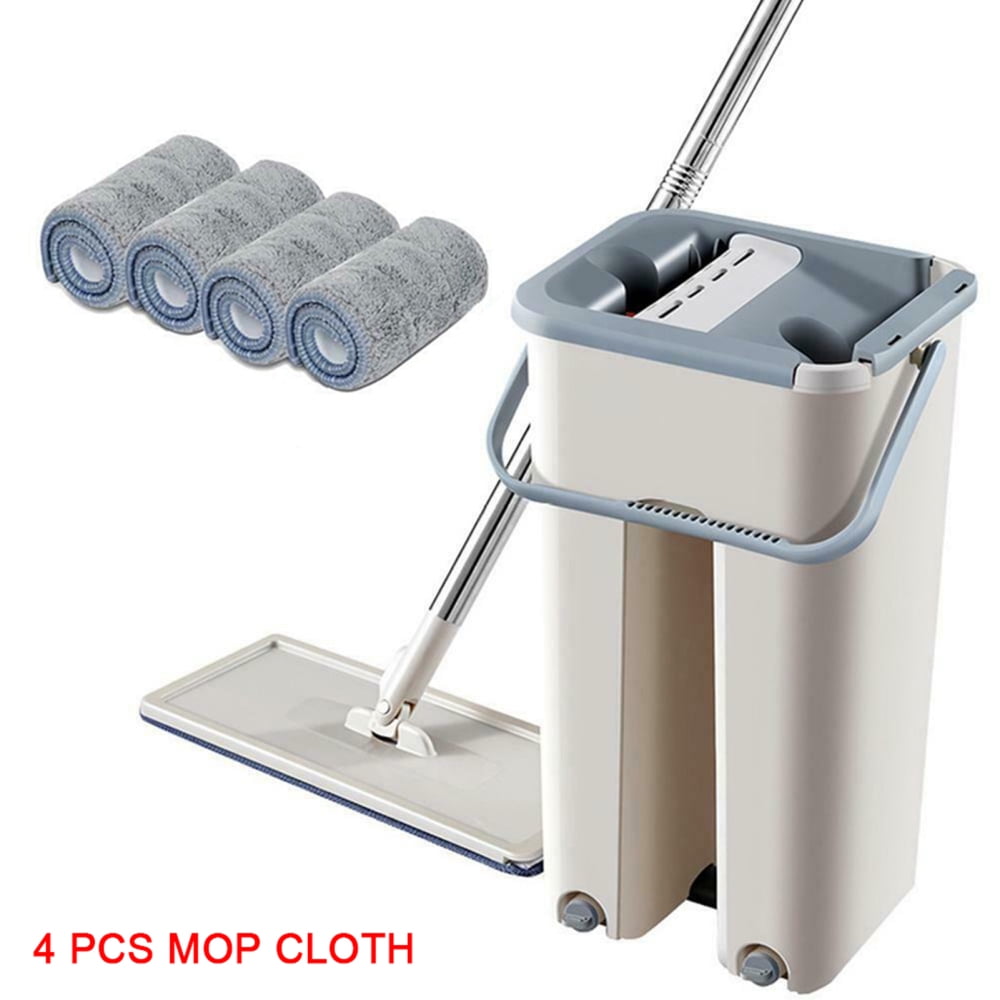 Microfiber Squeeze Mops with Replacement Cloths Wet and Dry Use