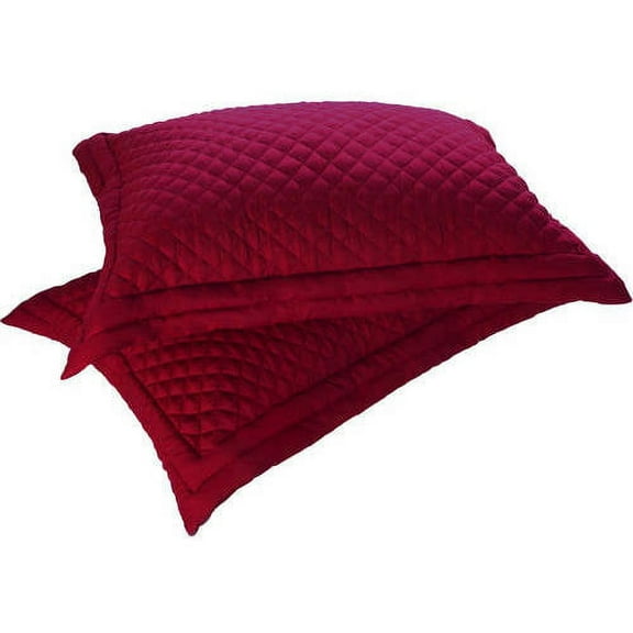 Microfiber Stain- and Water-Resistant Diamond Quilt Sham by Lotus Home - Set of 2