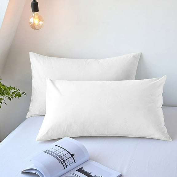 Microfiber Standard Pillowcases Set of 2, Soft Wrinkle Resistant and Easy Care Pillow Cases with Envelope Closure, 19x29 inches