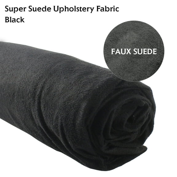 Microfiber Suede Cloth Fabric Polyester Sewing Material DIY Crafts Upholstery,60" x 88" Black