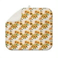 thumbnail image 1 of Microfiber Sunflower Dish Drying Pad Foldable Floral Rack Mat Absorbent Drainer for Kitchen Countertop 16x18 Inch, 1 of 7