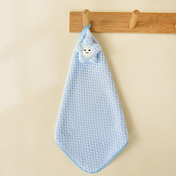 Microfiber Super Absorbent Hanging Hand Towels, Quick Drying Towel Set for Bathroom, Kitchen - Includes Hanging Loop, Multiple Colors