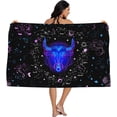 thumbnail image 1 of Microfiber Taurus Beach Towel Taurus Constellation Witchcraft Zodiac Space Bath Towel Luxury Taurus Decor Gifts for Adult Girls, Quick Dry Pool Towels Beach Accessories, Oversized 31.5x51.2, 1 of 12