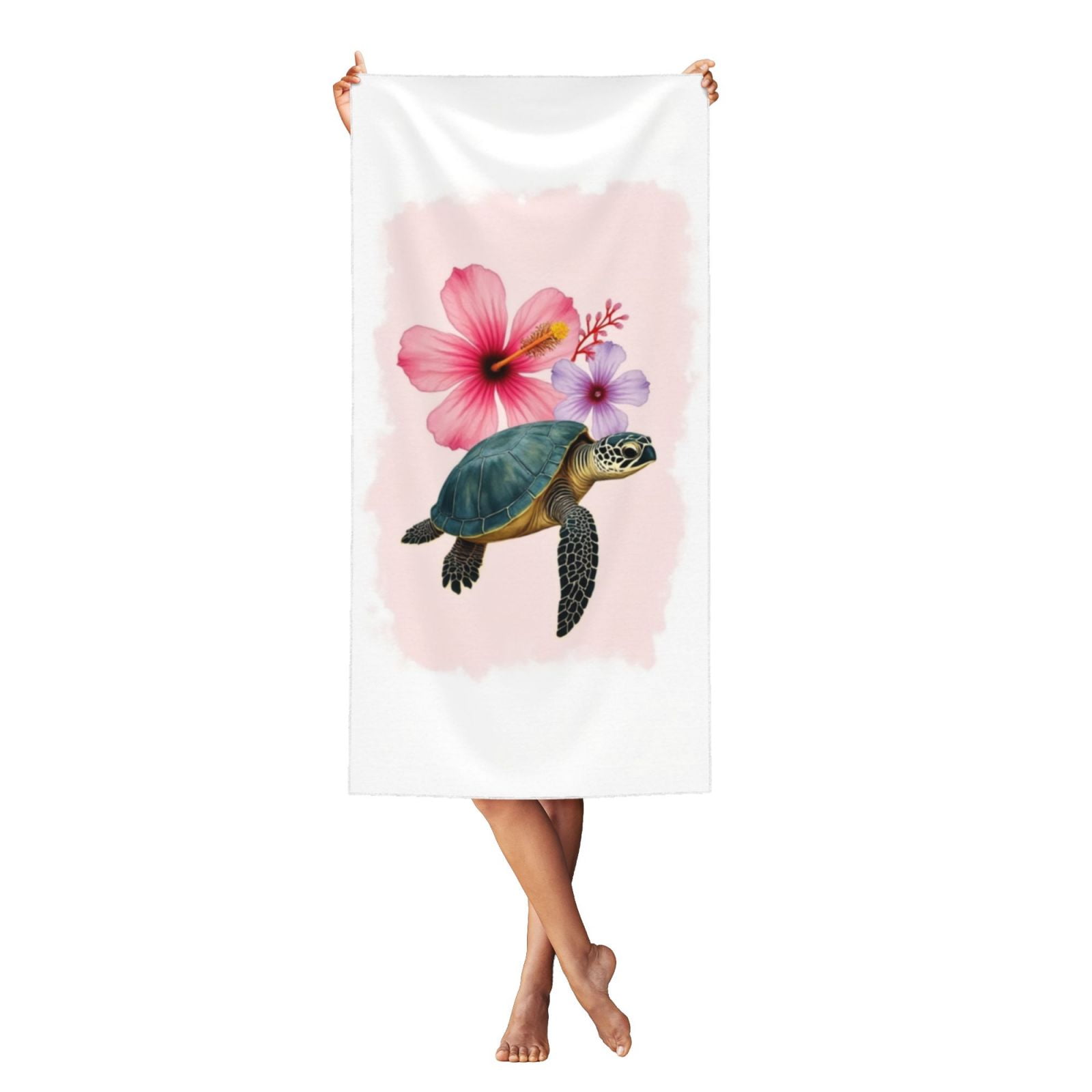 Cherry Daisy Beach Towel - 52x32 Inch Quick-Dry Microfiber Towel For Pool, Travel & Camping