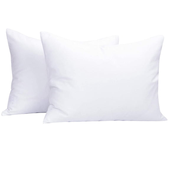 Microfiber Toddler Pillowcases, 2 Pcs Zipper Closure Travel Pillow Covers, 13 x 18, White