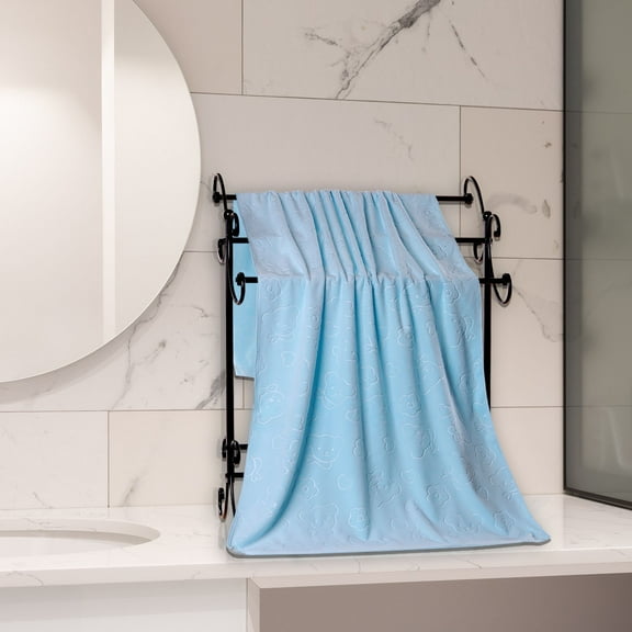 Microfiber Towel under $5! CQCYD 2pcs Fine Fiber Teddy Bear Towel, Super Absorbent Soft Bath Towel, Quick Dry Thick Towel for Kids, Embossed Face Towel for Gym Sports, Cute Baby Towel Set