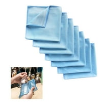 Microfiber Towel Cleaning Cloth Mop 16x16nch for Glass Windows Mirrors Home Kitchen Car,Blue,5Pcs