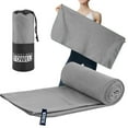 thumbnail image 1 of Microfiber Towel Perfect Travel & Gym & Camping Towel. Quick Dry - Super Absorbent - Ultra Compact - Lightweight. Suitable for Trip, Beach, Shower, Backpacking, Pool（50*120cm）, 1 of 7