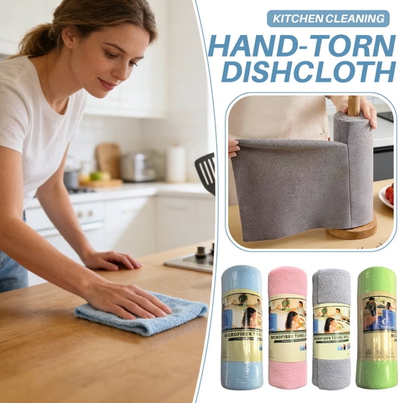 Microfiber Towel Roll Soft Absorbent Multipurpose Cleaning Cloth for Kitchen Bathroom Car and Home Surfaces