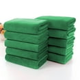 thumbnail image 1 of Microfiber Towel, Ultra Absorbent Hair Towel, 10-Pack Quick Dry Soft Polyester Towels for Salon Home Cleaning, Green, 1 of 6