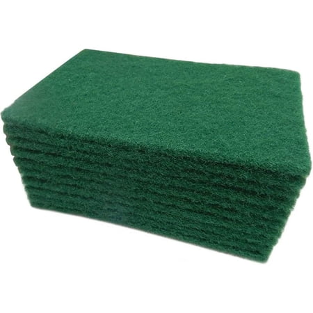Microfiber Towels 10pcs Cleaning Scrub Sponge Scouring Sponge Pads Non Scratch Pads Green Reusable Household Scrub Pads for Kitchen Cleaning - 15 * 10CM Stainless Steel Cleaner